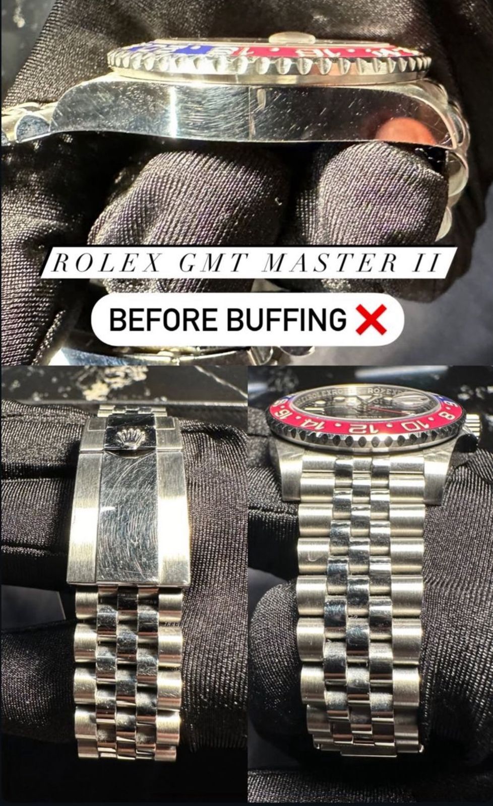 Rolex GMT قبل التلميع